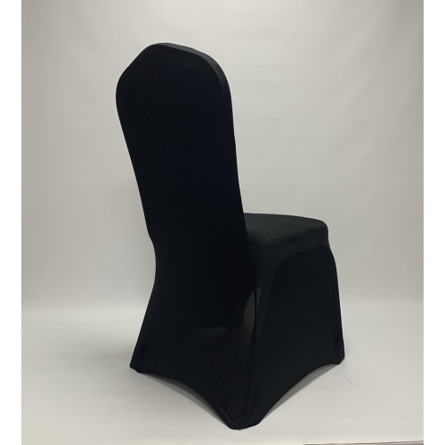 Black Premium Spandex Chair Covers - ARCH FRONT