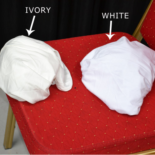 IVORY Premium Spandex Chair Covers - ARCH FRONT – Wholesale Premium Chair Covers for Wedding Decorators | WeddingMart