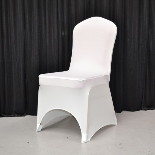 IVORY Premium Spandex Chair Covers - ARCH FRONT