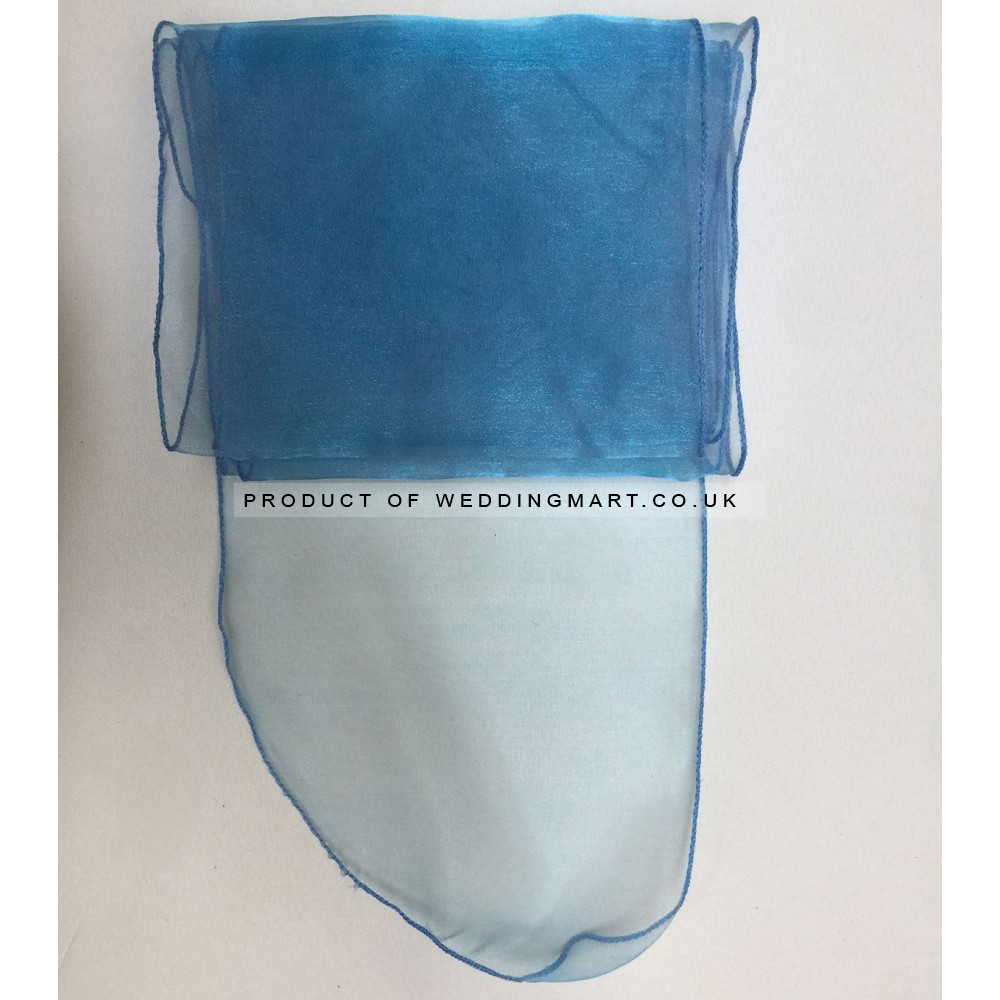 Baby Blue Organza Chair Bows - PACK of 10