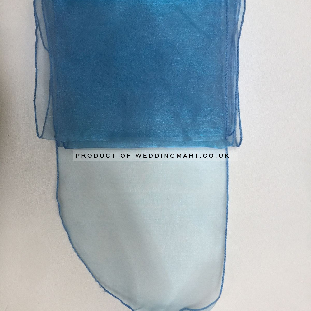 Baby Blue Organza Chair Bows - PACK of 10 – Wholesale Organza Chair Bows for Wedding Decorators | WeddingMart