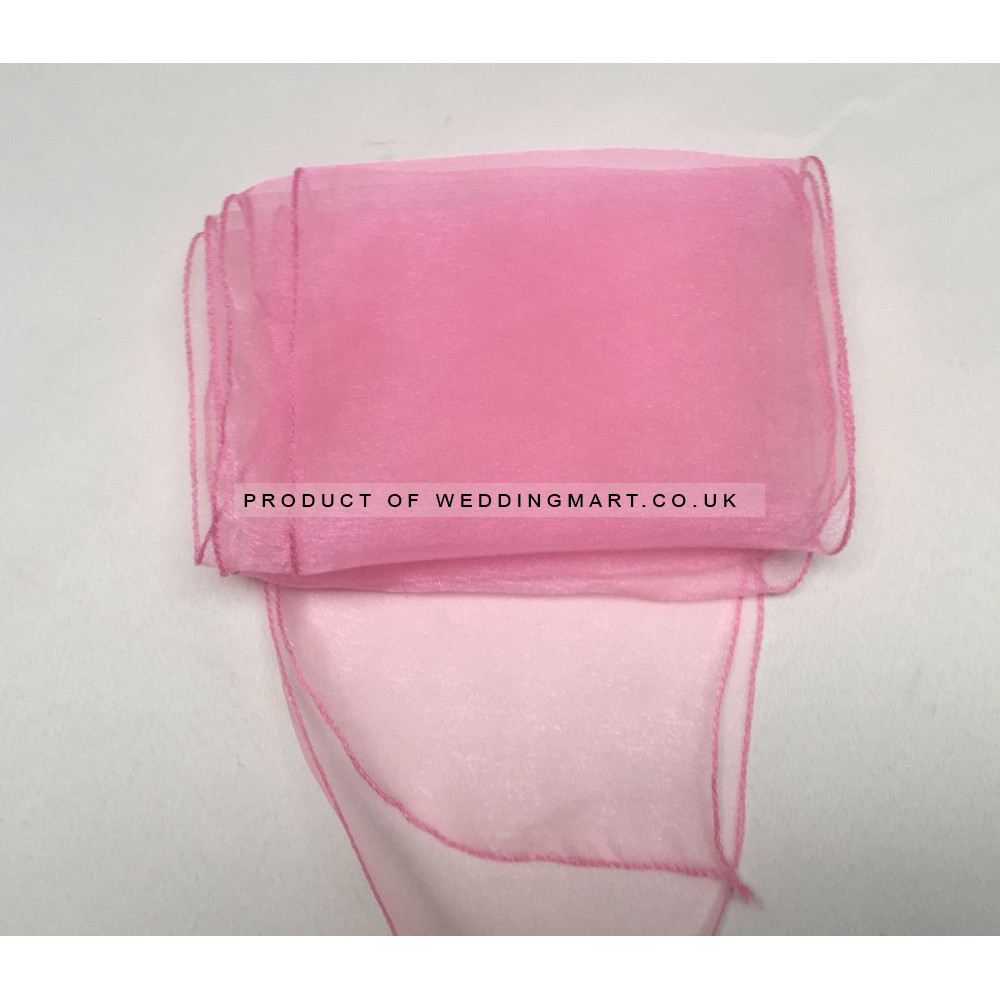 Baby Pink Organza Chair Bows - PACK of 10