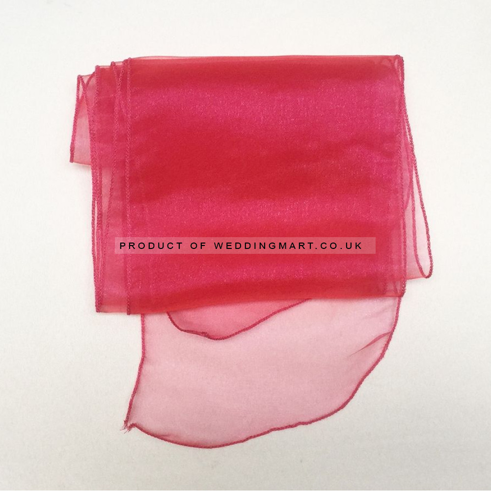 Hot Pink Organza Chair Bows - PACK of 10