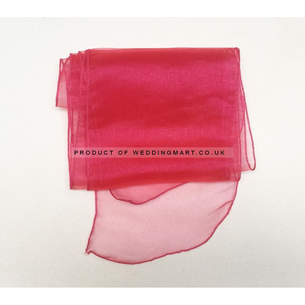 Hot Pink Organza Chair Bows - PACK of 10