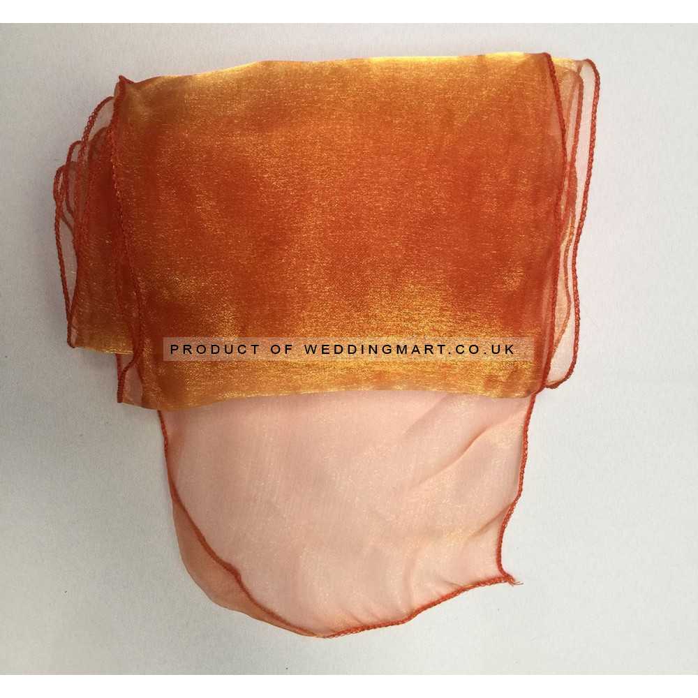 Orange Organza Chair Bows - PACK of 10