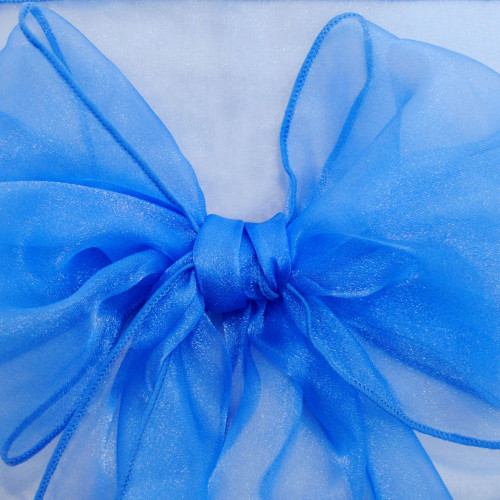 Royal Blue Organza Chair Bows - PACK of 10