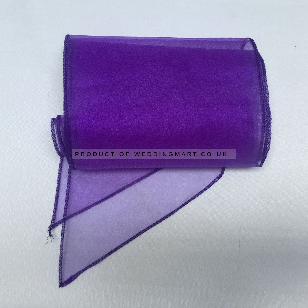 Purple Organza Chair Bows - PACK of 10 – Wholesale Organza Chair Bows for Wedding Decorators | WeddingMart
