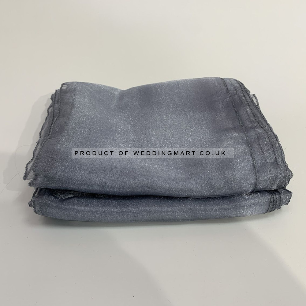 Silver Organza Chair Bows - PACK of 10 – Wholesale Organza Chair Bows for Wedding Decorators | WeddingMart