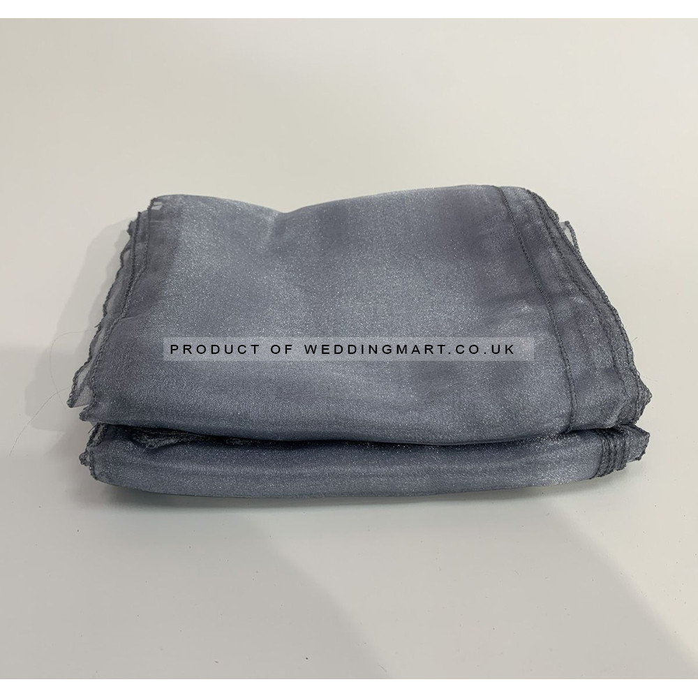 Silver Organza Chair Bows - PACK of 10