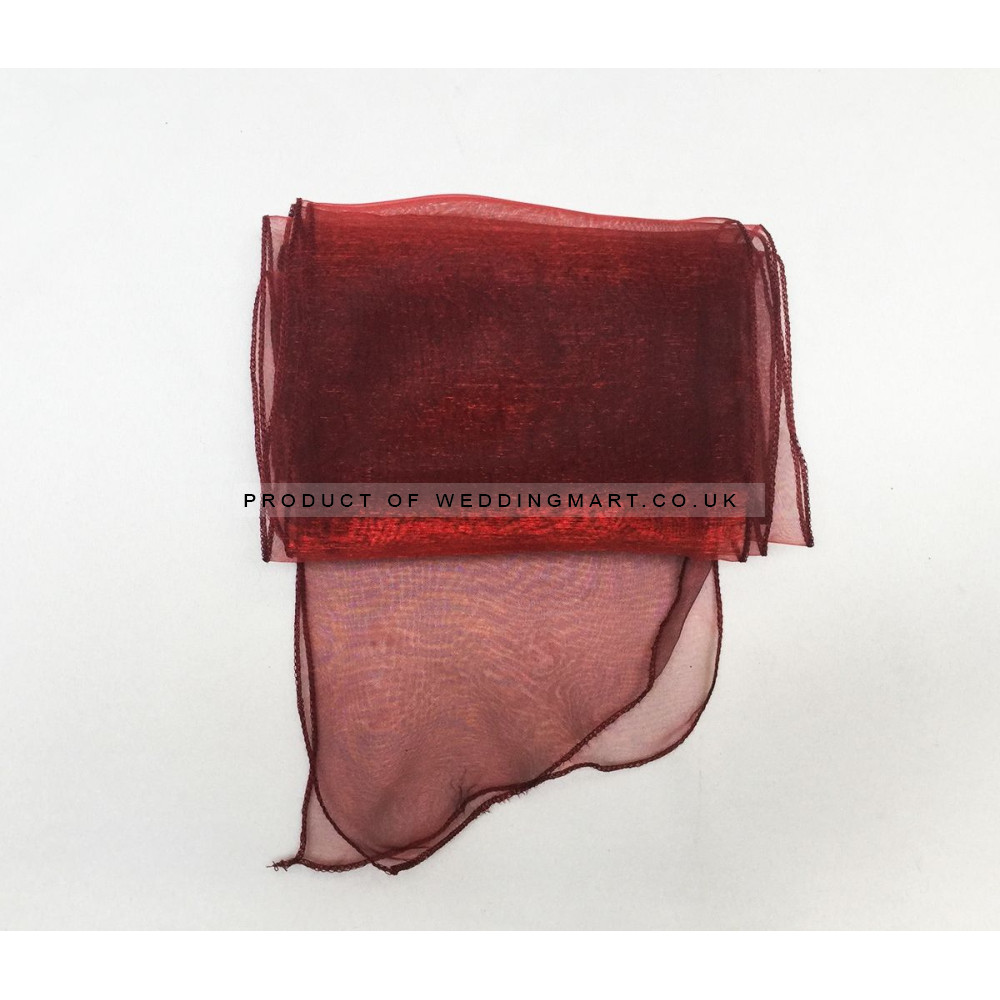 Maroon Organza Chair Bows - PACK of 10