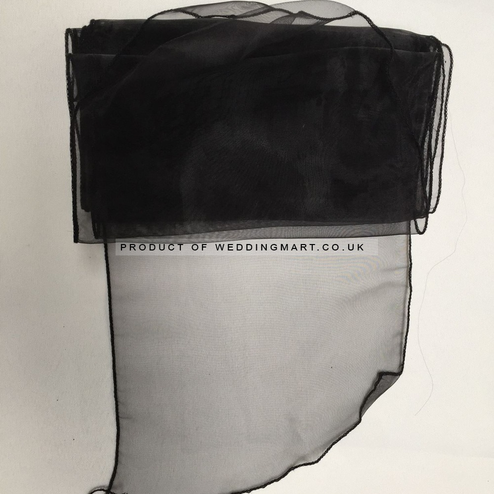 Black Organza Chair Bows - PACK of 10 – Wholesale Organza Chair Bows for Wedding Decorators | WeddingMart