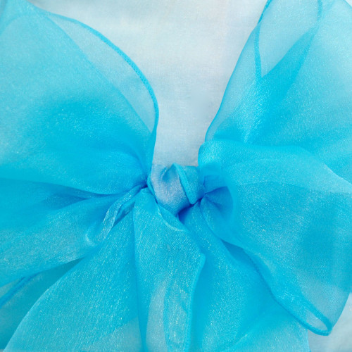 Turquoise Organza Chair Bows - PACK of 10