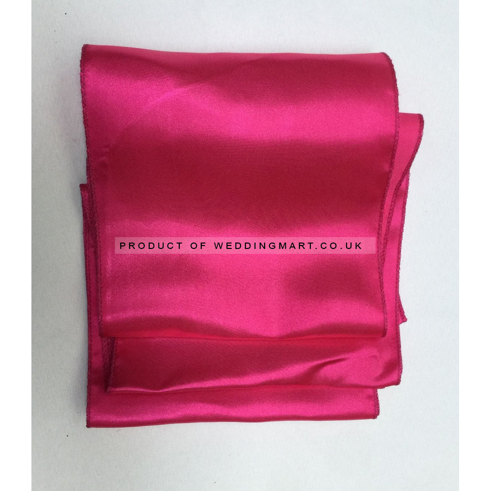 Fuchsia Pink Satin Chair Bows - PACK of 10