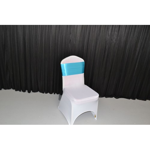 Turquoise Blue Satin Chair Bows - PACK of 10