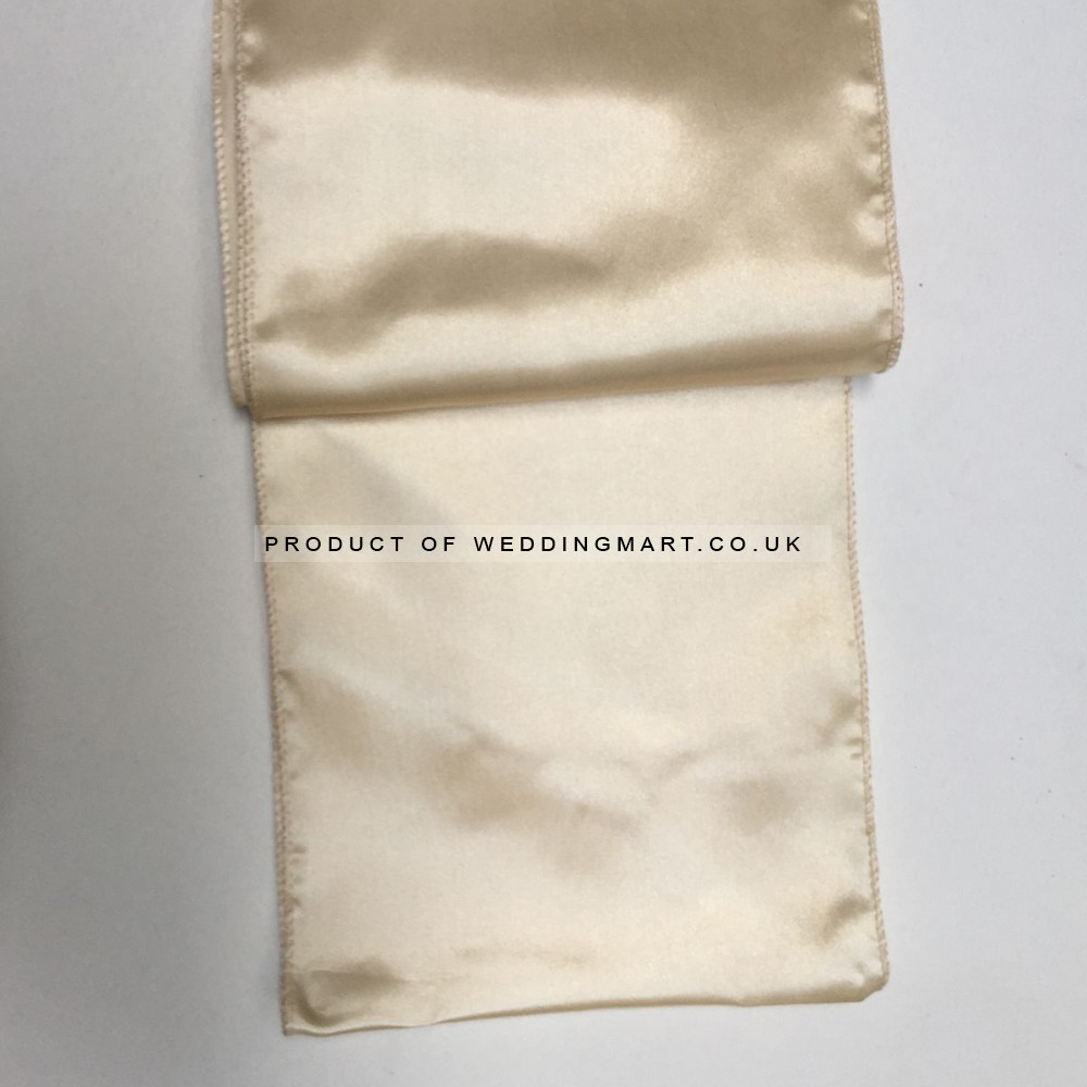 Ivory Satin Sash - PACK OF 10 – Wholesale Satin Sashes for Wedding Decorators | WeddingMart