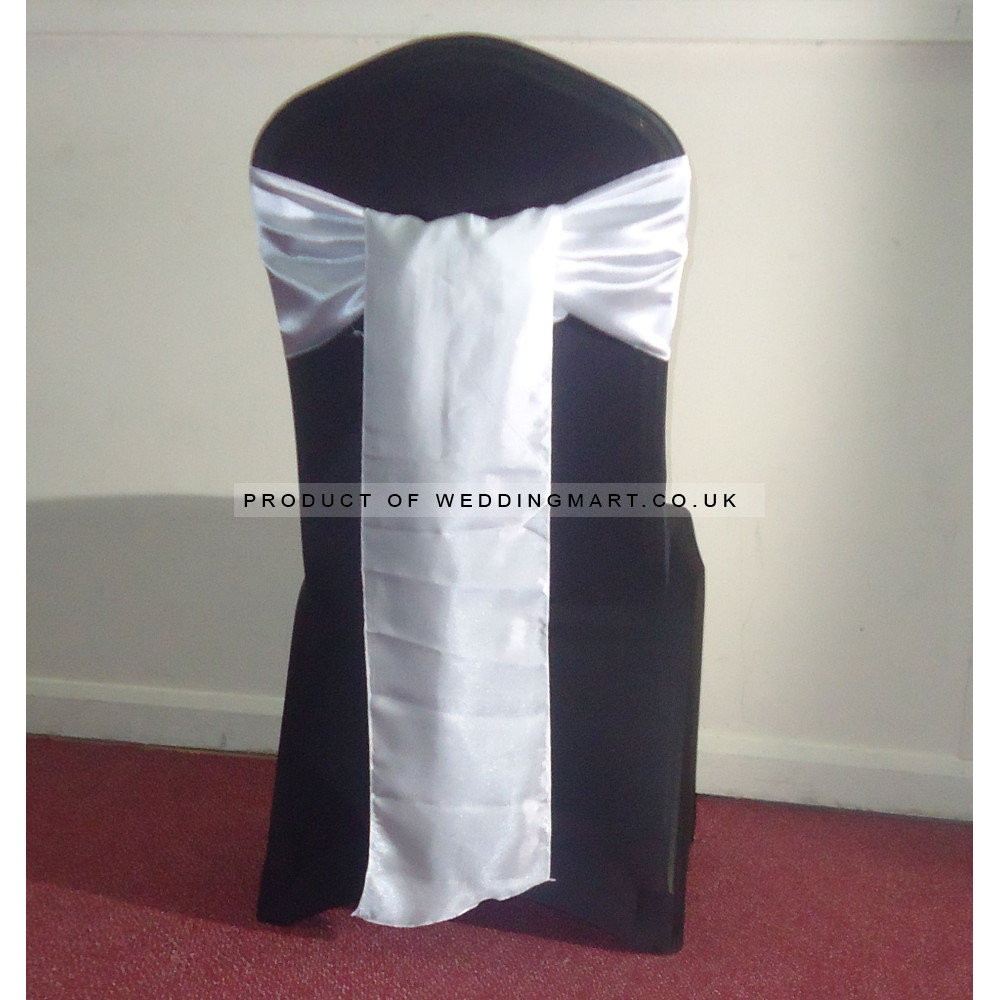 White Satin Sash - PACK OF 10