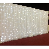 6Mx3M White LED Starlight Wedding Backdrop - ICE WHITE LEDs