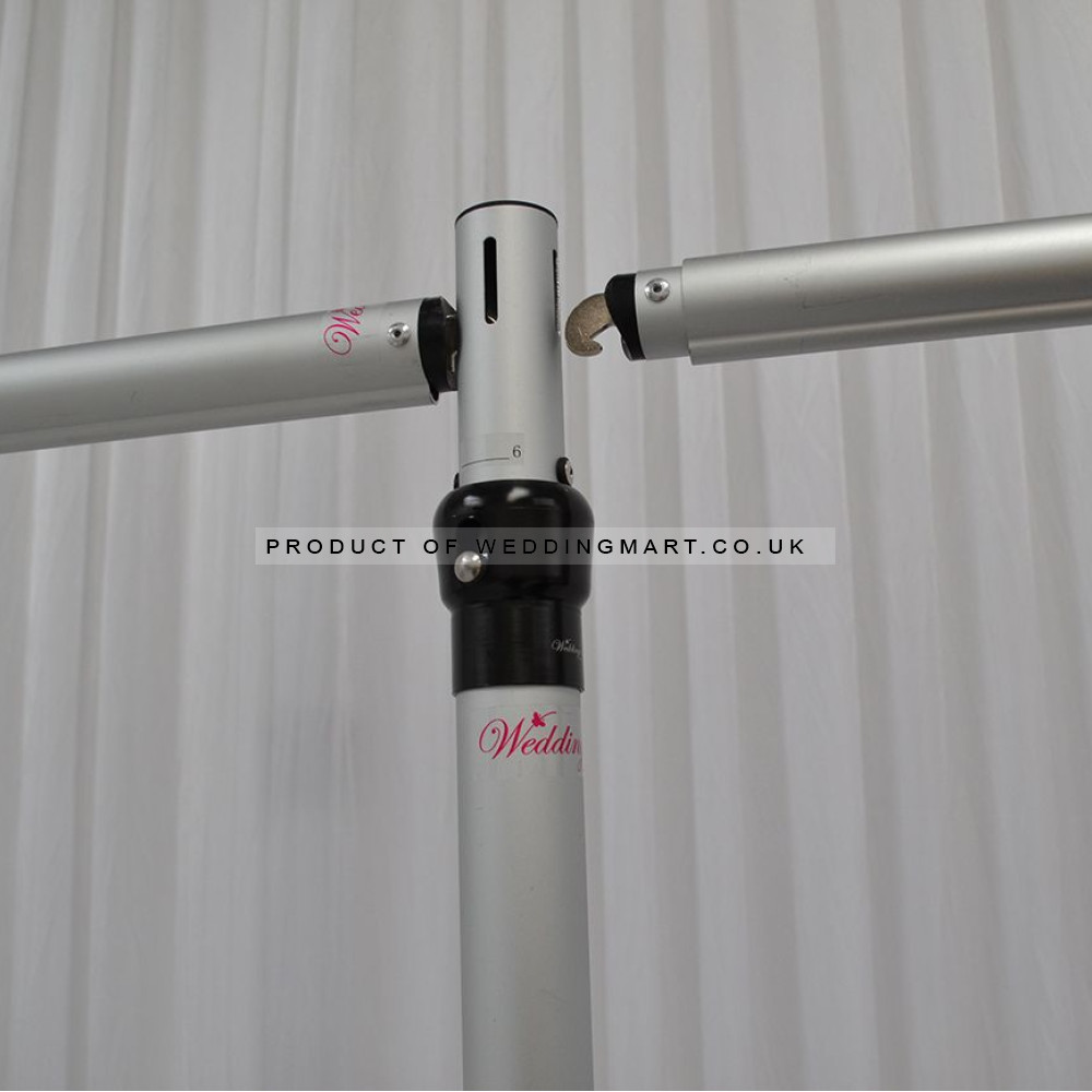 6Mx3M Heavy Duty Pipe and Drape | Telescopic Wedding Backdrop Stand KIT – Wholesale Backdrop Stands for Wedding Decorators | WeddingMart