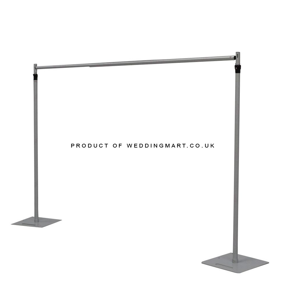 6Mx3M Heavy Duty Pipe and Drape | Telescopic Wedding Backdrop Stand KIT – Wholesale Backdrop Stands for Wedding Decorators | WeddingMart