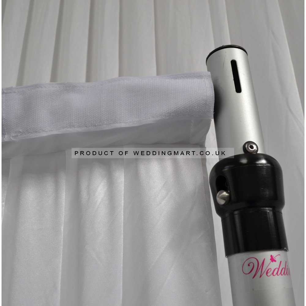 6m (w) x 3m (h) Wedding Backdrop Curtain - White