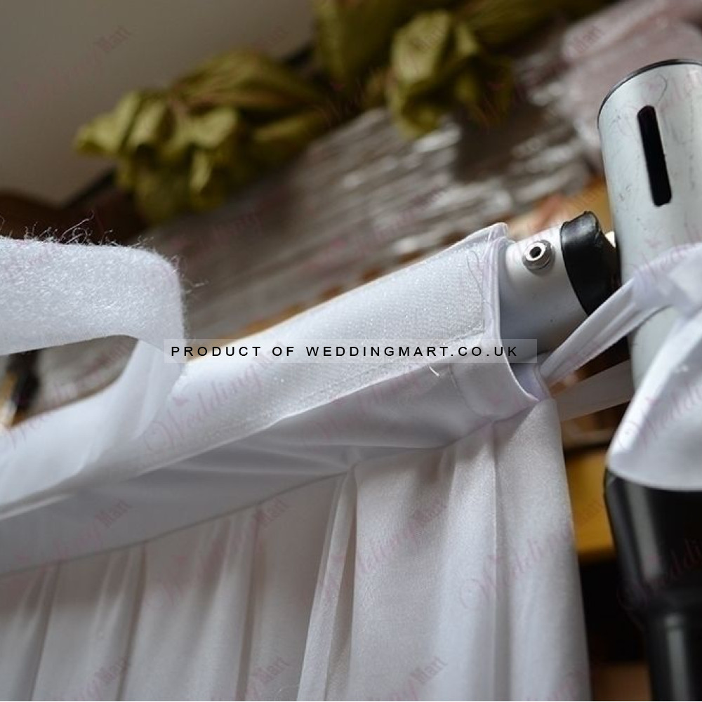 6m (w) x 3m (h) Wedding Backdrop Curtain - White – Wholesale Silk Backdrop Curtains for Wedding Decorators | WeddingMart
