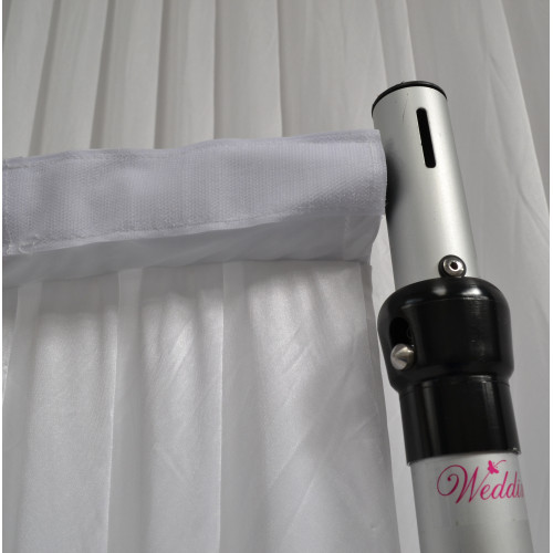 6m (w) x 3m (h) Wedding Backdrop Curtain - White