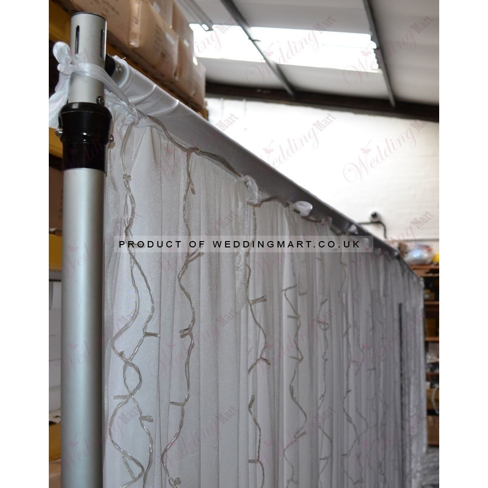 3m (w) x 3m (h) Wedding Backdrop Curtain - White