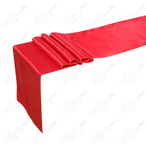 Red Satin Table Runner (14"x108")