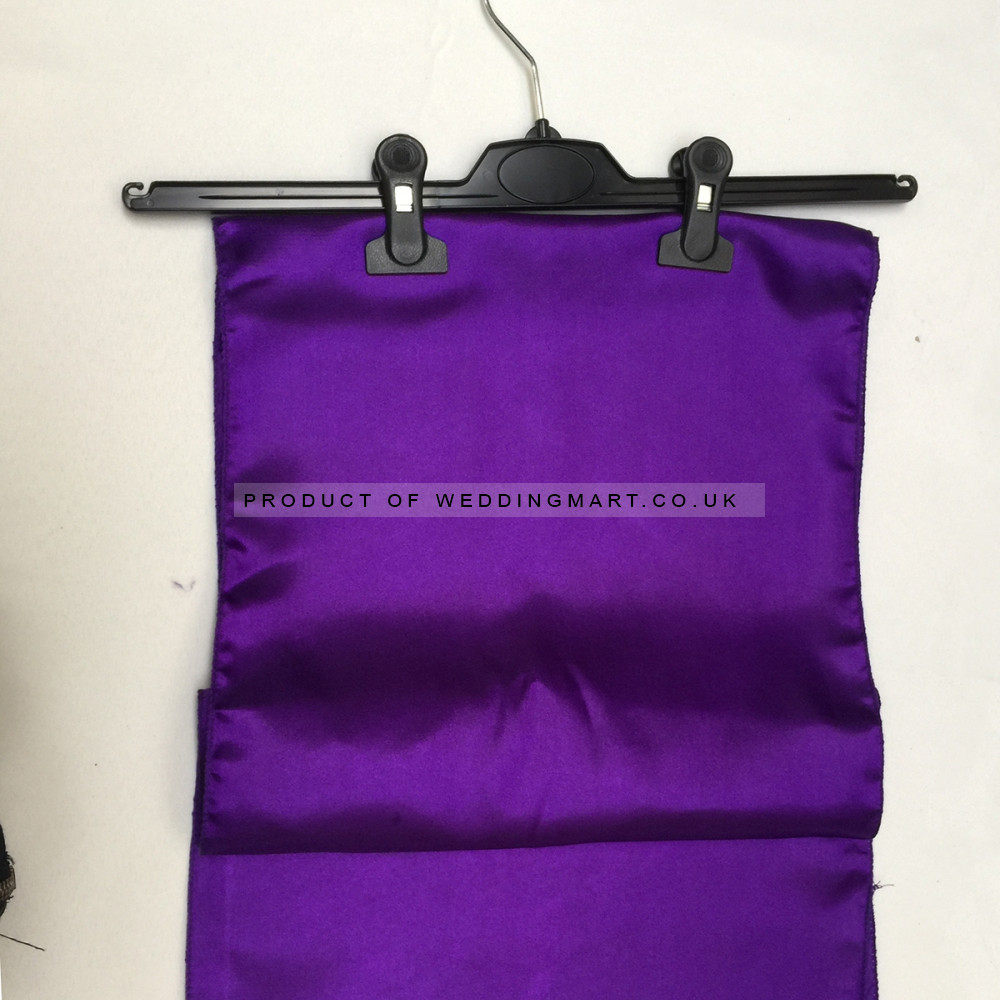 Cadbury Purple Satin Table Runner (14x108) – Wholesale Satin Table Runners for Wedding Decorators | WeddingMart