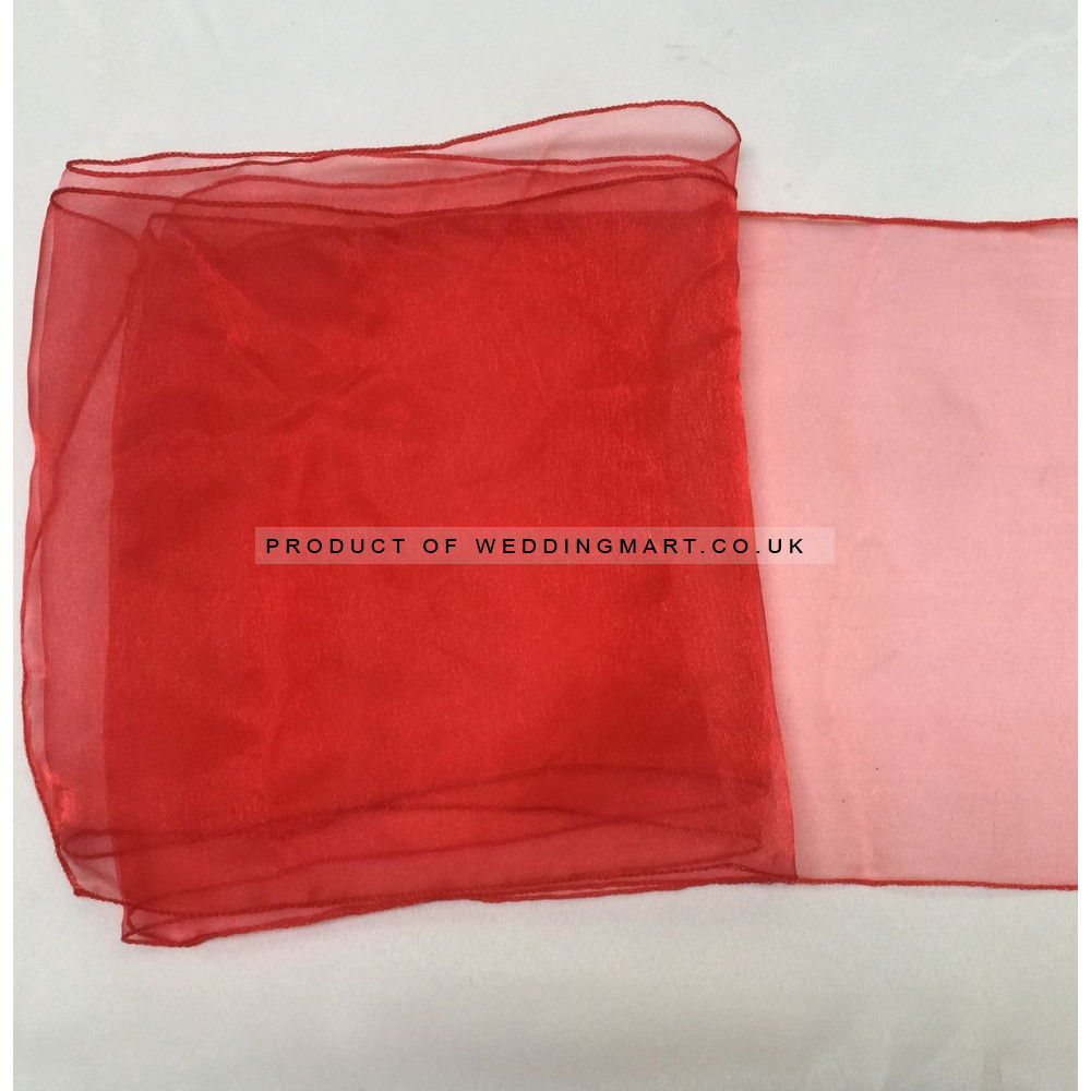 Red Organza Table Runners (14"x108")