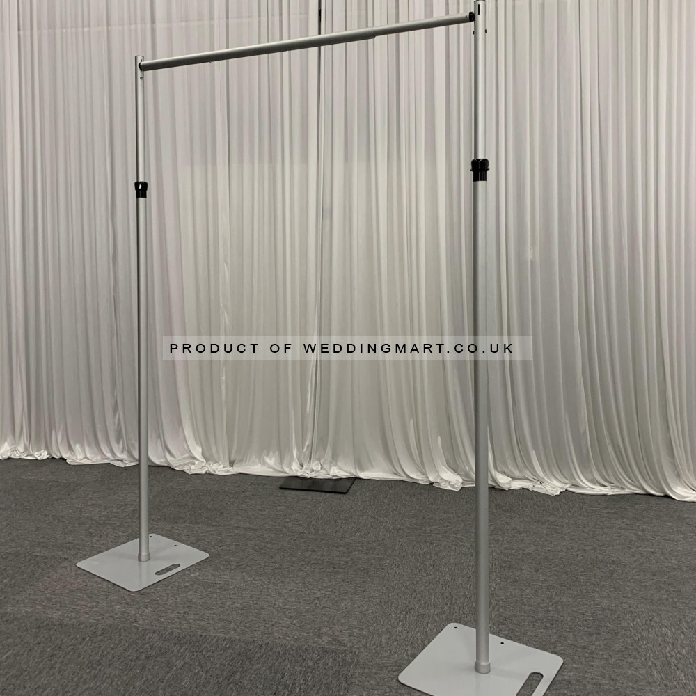 Splitex VX 3Mx3M Pipe & Drape Kit – Twist Extend Mechanism – WeddingMart 3x3m Splitex VX telescopic backdrop stand kit with twist-lock uprights