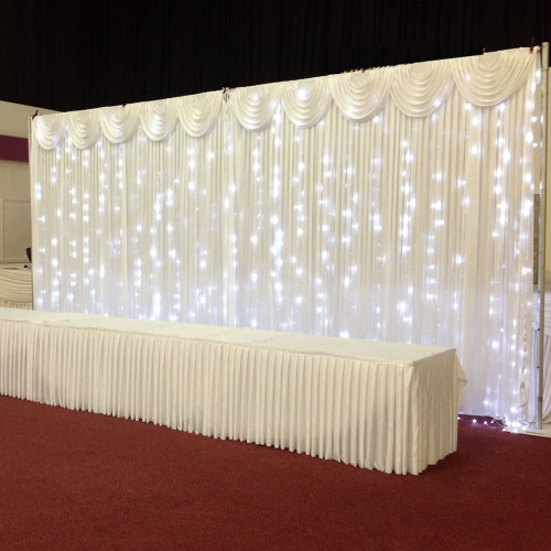 6mx3m LED Curtain Lights For Wedding Backdrops - ICE White – Wholesale Backdrop Lights for Wedding Decorators | WeddingMart