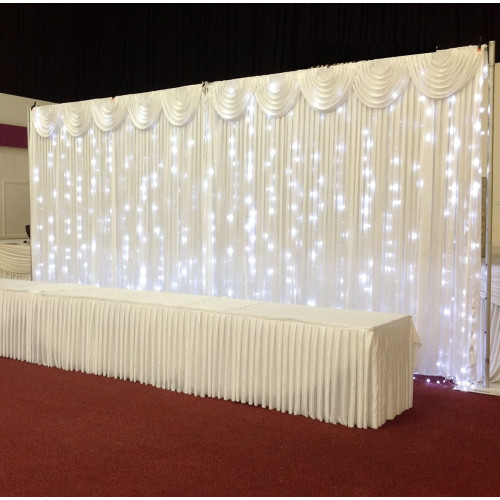 6mx3m LED Curtain Lights For Wedding Backdrops - ICE White