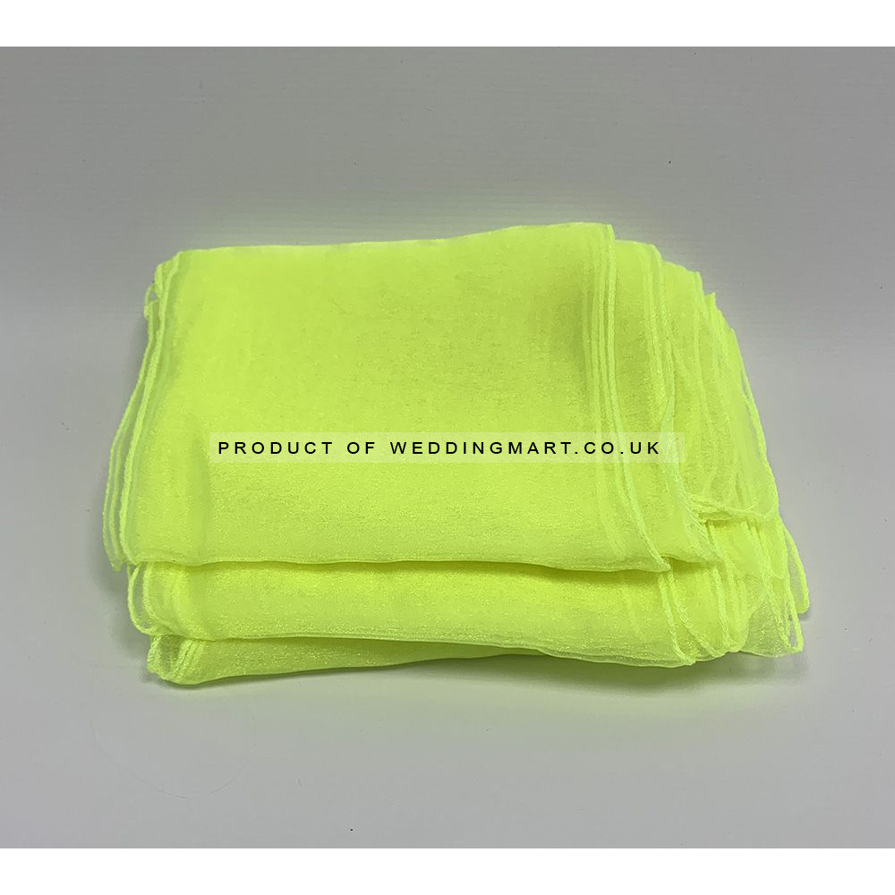 Lime Green Organza Chair Bows - PACK of 10