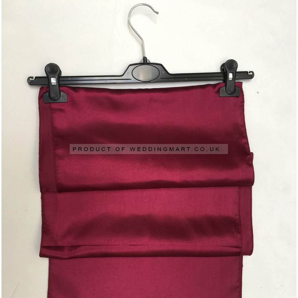 Maroon Satin Table Runners (14"x108")