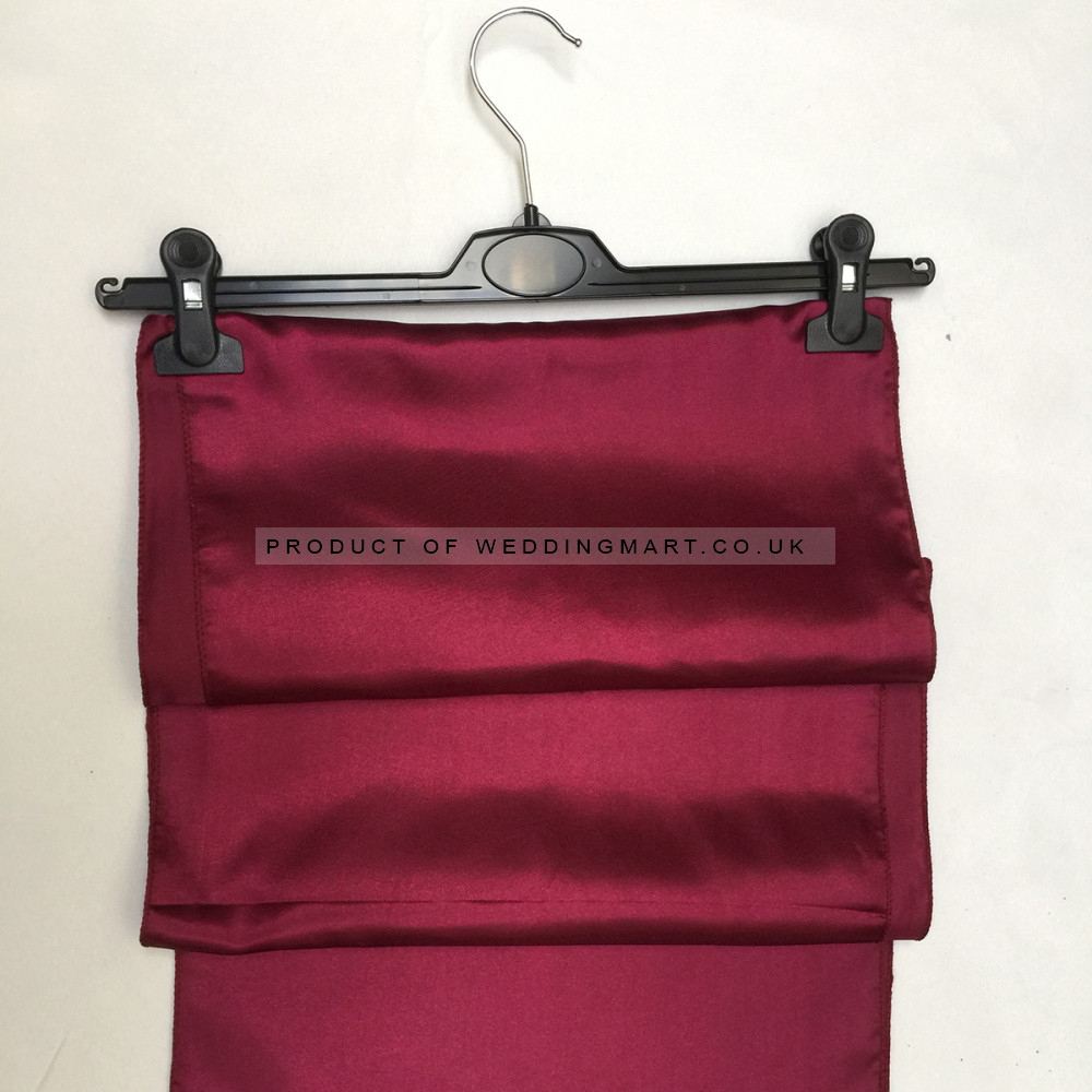 Maroon Satin Table Runners (14x108) – Wholesale Satin Table Runners for Wedding Decorators | WeddingMart