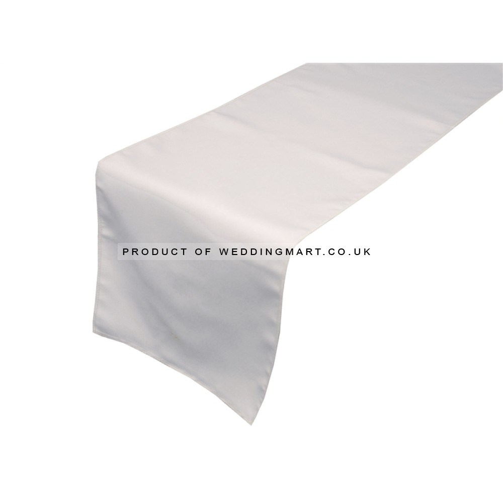 White Satin Table Runners (14"x108")