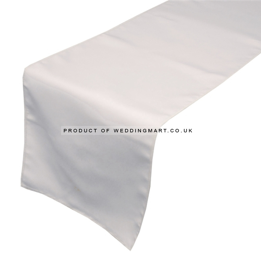 White Satin Table Runners (14x108) – Wholesale Satin Table Runners for Wedding Decorators | WeddingMart