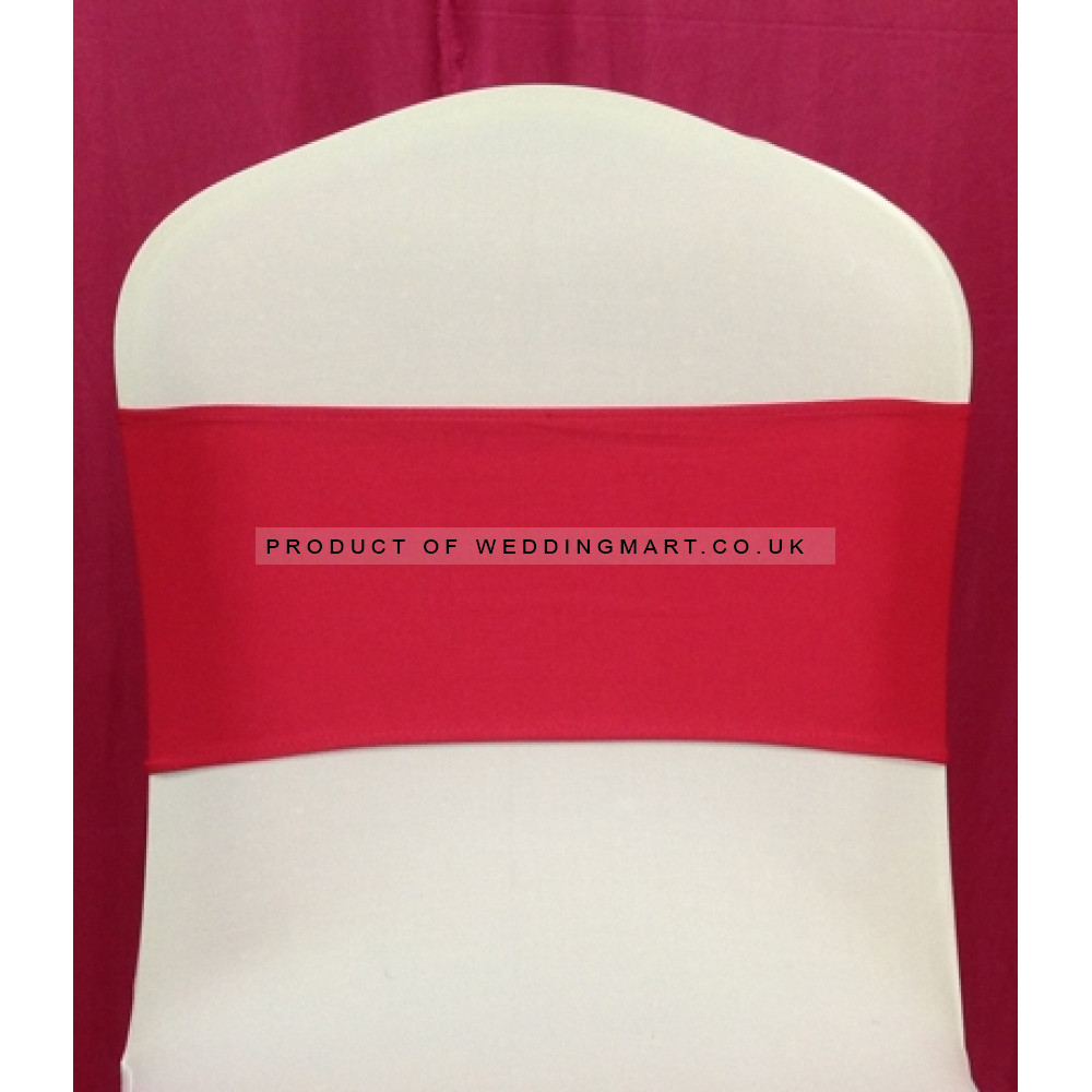Fuchsia Spandex Chair Bands for Weddings – Pack of 10
