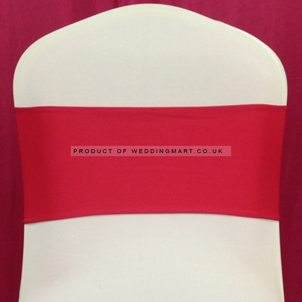 Fuchsia Spandex Chair Bands for Weddings – Pack of 10