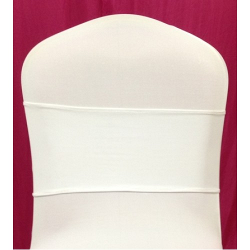 White Spandex Chair Band - Pack of 10