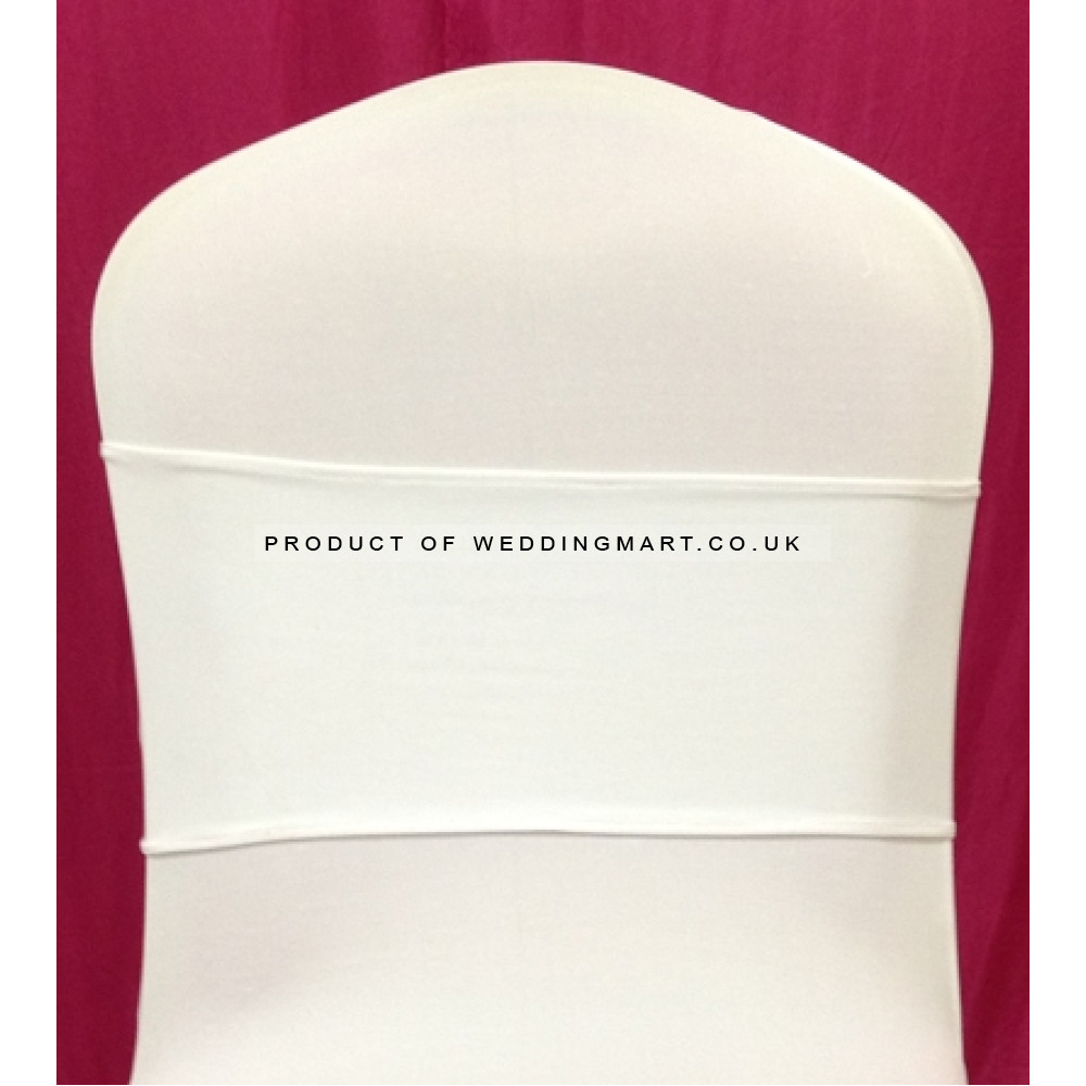 White Spandex Chair Bands for Weddings – Pack of 10