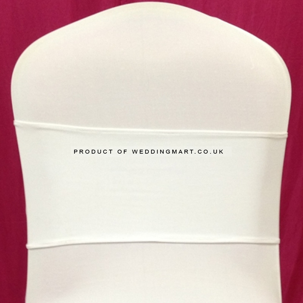 White Spandex Chair Band - Pack of 10 – Wholesale Spandex Chair Bands for Wedding Decorators | WeddingMart