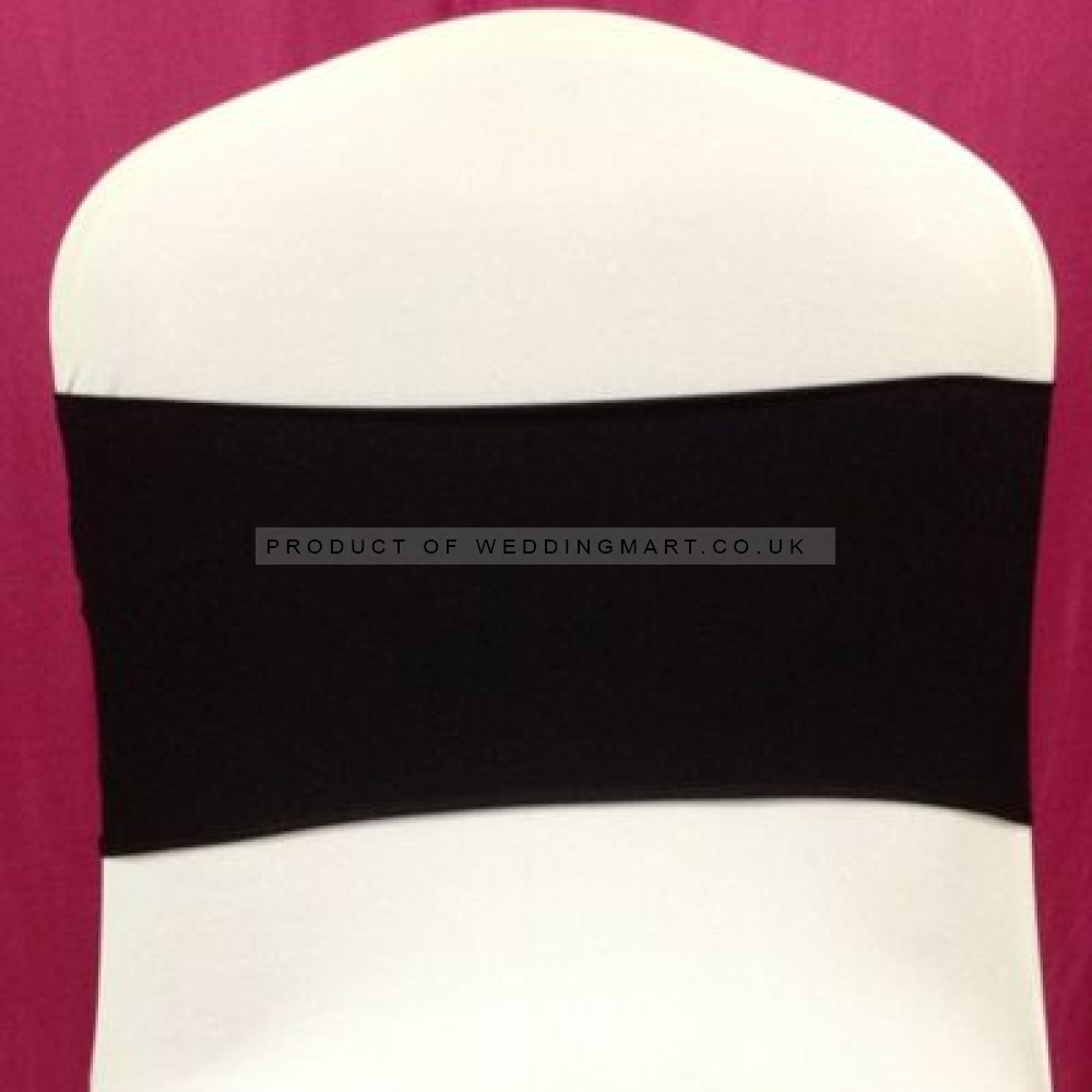 Black Spandex Chair Band - Pack of 10 – Wholesale Spandex Chair Bands for Wedding Decorators | WeddingMart