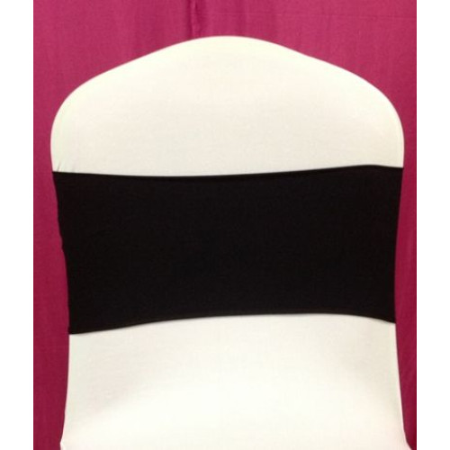 Black Spandex Chair Band - Pack of 10