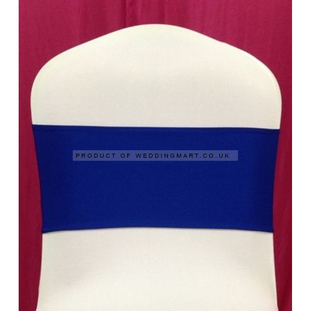 Royal Blue Spandex Chair Band - Pack of 10