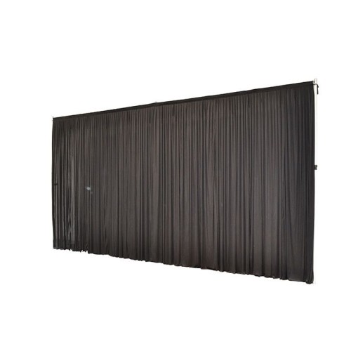 6Mx3M Black Pleated Backdrop Curtain
