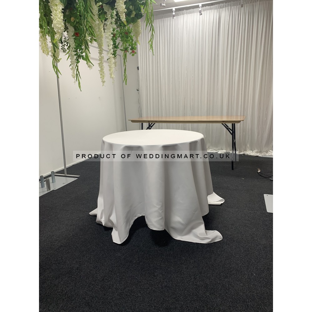 90x90inch White Square Polyester Table Cloths