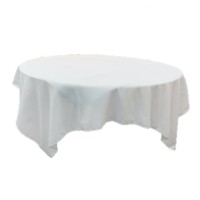 90x90inch Square Polyester Table Cloths - WHITE