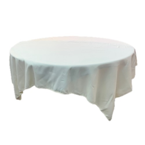 90x90 inch Square Polyester Table Cloths - IVORY